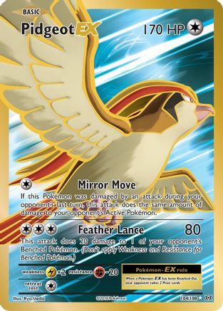 Pidgeot EX (Full Art) (104) Holofoil - Evolutions