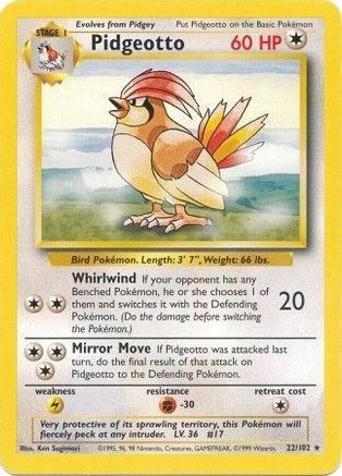 Pidgeotto (22) - Base Set