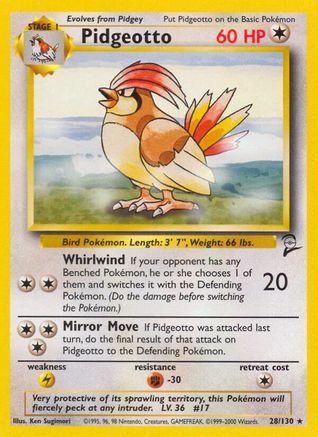 Pidgeotto (28) - Base Set 2