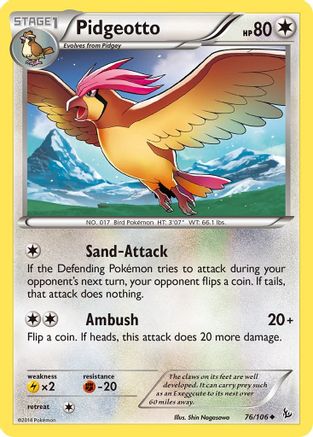 Pidgeotto (76) Reverse Holofoil - Flashfire