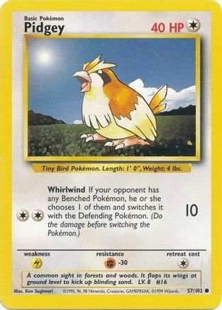 Pidgey (57) - Base Set