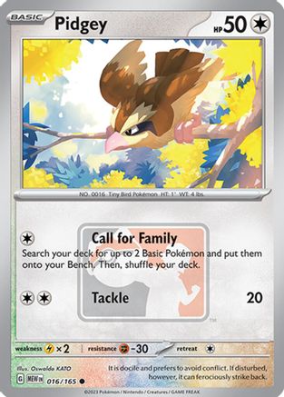 Pidgey (League Promo) (16) Reverse Holofoil - League & Championship Cards