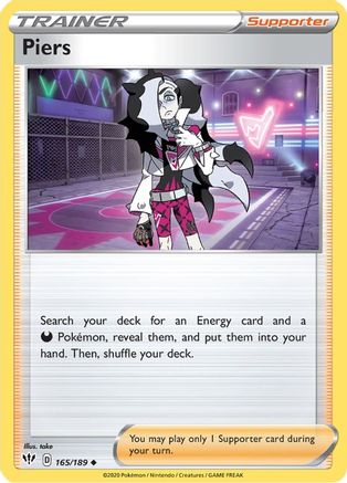 Piers (165) Reverse Holofoil - Darkness Ablaze