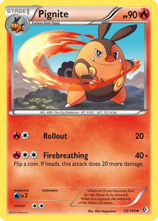 Pignite (25) Reverse Holofoil - Boundaries Crossed