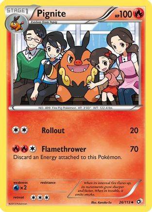 Pignite (26) Reverse Holofoil - Legendary Treasures
