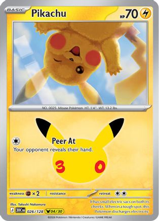 Pikachu (26) Holofoil - 30th Celebration