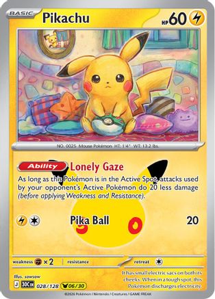 Pikachu (28) Holofoil - 30th Celebration