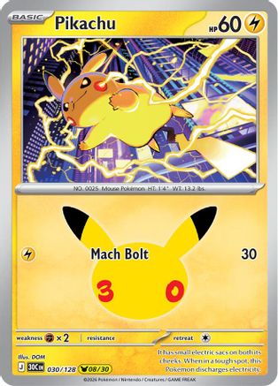 Pikachu (30) Holofoil - 30th Celebration