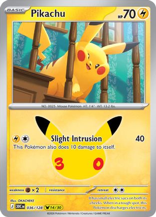 Pikachu (36) Holofoil - 30th Celebration