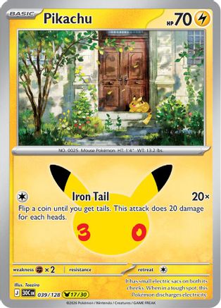 Pikachu (39) Holofoil - 30th Celebration