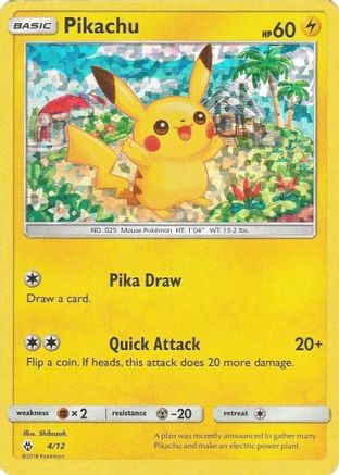 Pikachu (4) Holofoil - McDonalds Promos 2018