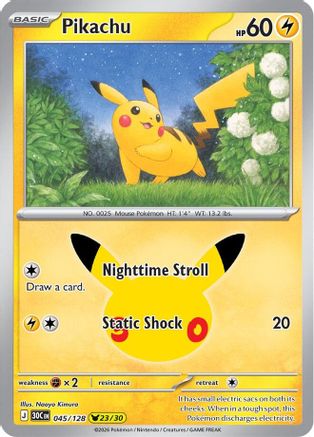 Pikachu (45) Holofoil - 30th Celebration