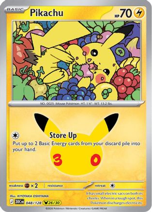 Pikachu (48) Holofoil - 30th Celebration