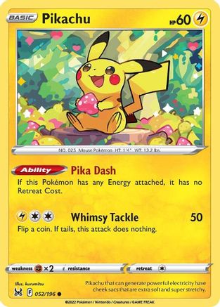Pikachu (52) Reverse Holofoil - Lost Origin