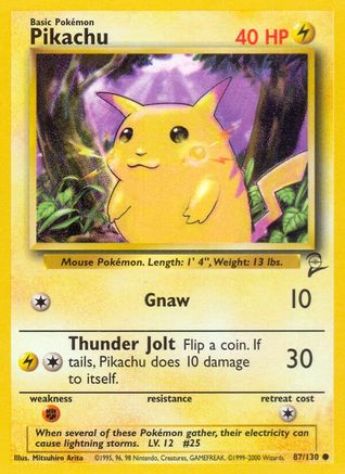 Pikachu (87) - Base Set 2