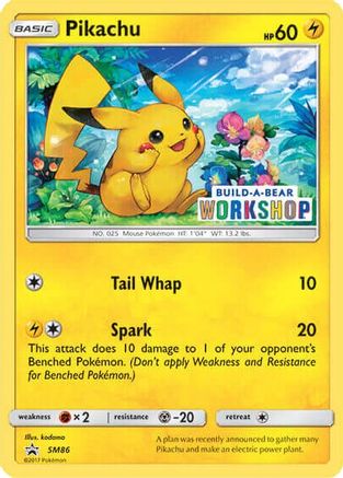 Pikachu (Build-A-Bear Workshop Exclusive) (SM86) - Miscellaneous Cards & Products