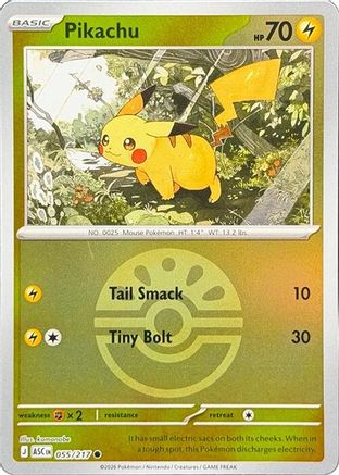 Pikachu (Friend Ball) (55) Reverse Holofoil - Ascended Heroes