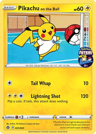 Pikachu on the Ball (Pokemon Futsal) (1) - Miscellaneous Cards & Products