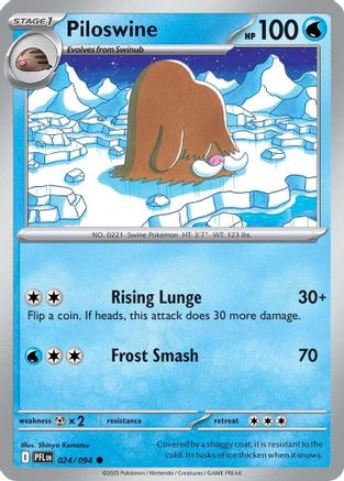 Piloswine (24) Reverse Holofoil - Phantasmal Flames