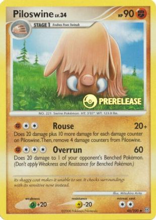 Piloswine (Prerelease) (46) - Nintendo Promos