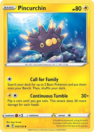 Pincurchin (56) Reverse Holofoil - Crown Zenith