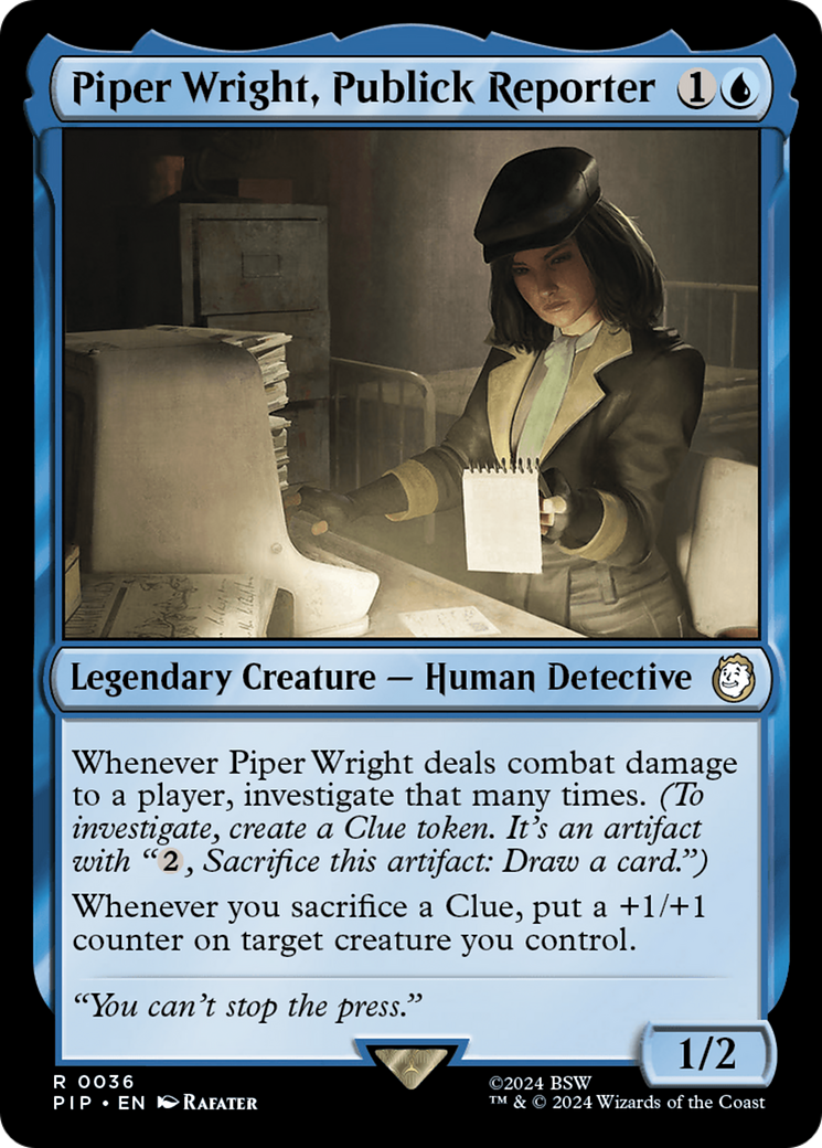 Piper Wright, Publick Reporter (036) Foil - Fallout