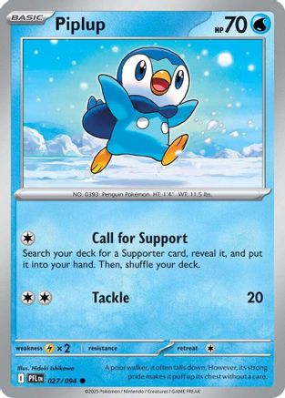 Piplup (27) Reverse Holofoil - Phantasmal Flames