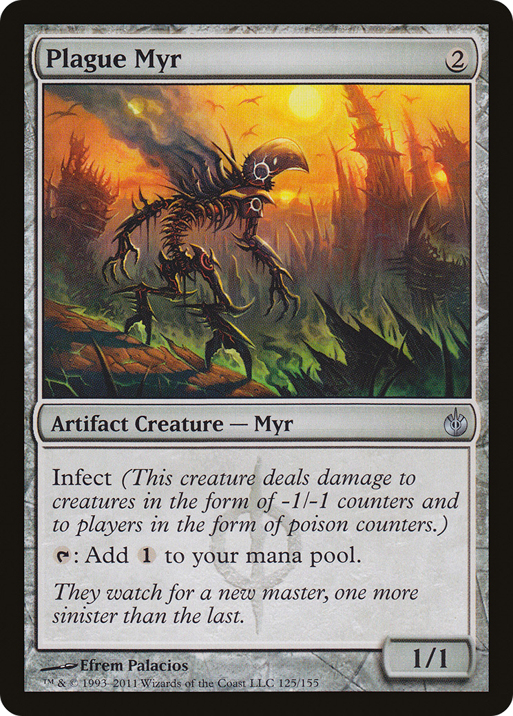 Plague Myr (125) Foil - Mirrodin Besieged