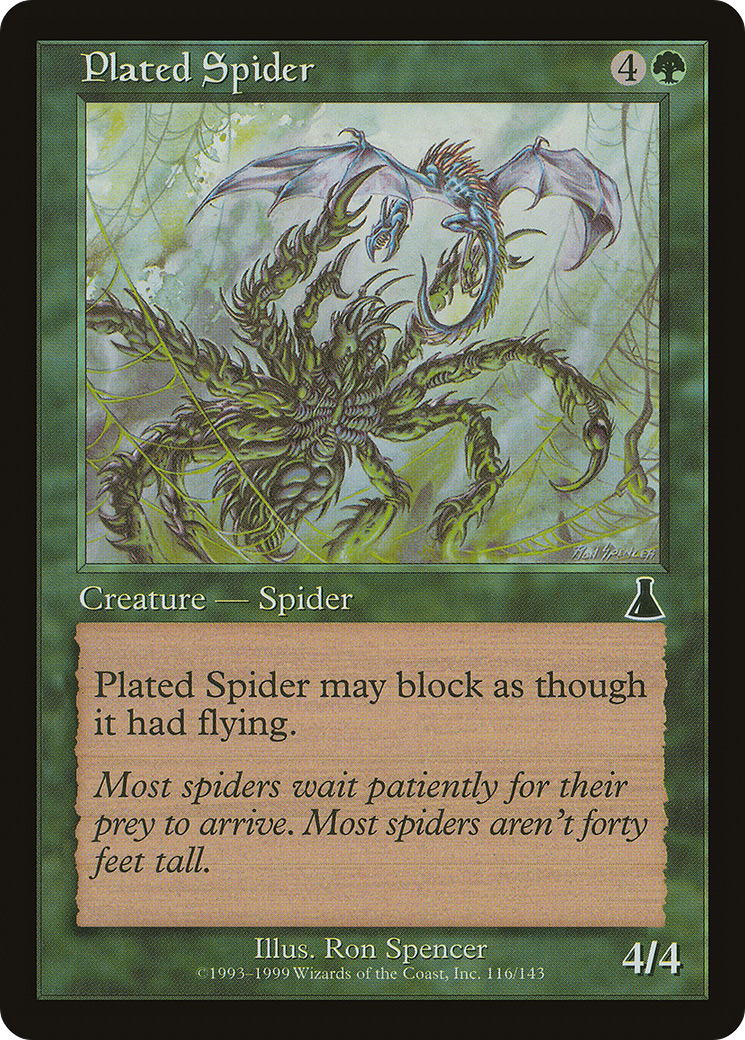 Plated Spider (116) Foil - Urza's Destiny