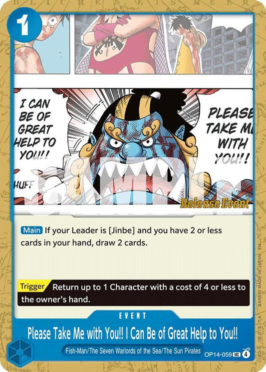 Please Take Me with You!! I Can Be of Great Help to You!! (OP14-059) Release Event Cards