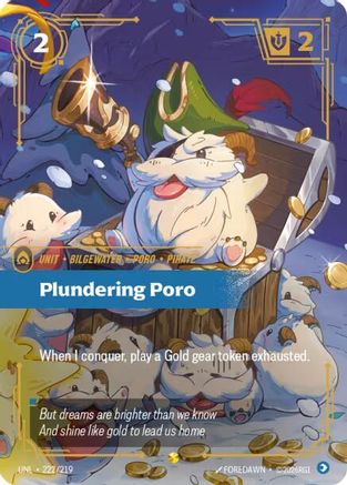 Plundering Poro (Overnumbered) (222) Foil - Unleashed