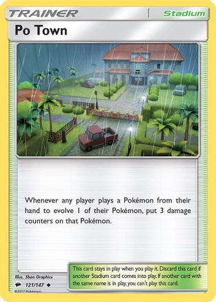 Po Town (121) Reverse Holofoil - Burning Shadows