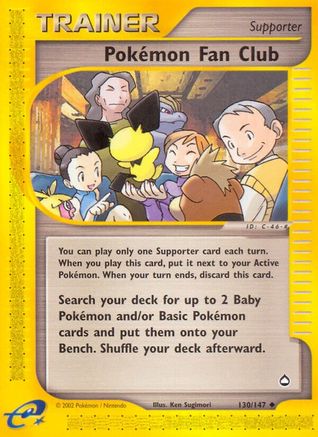 Pokemon Fan Club (130) Reverse Holofoil - Aquapolis