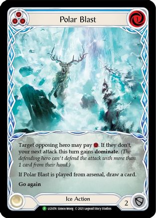 Polar Blast (Blue) (Extended Art) (LGS074) Rainbow Foil - Flesh and Blood: Promo Cards