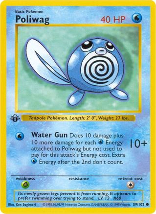 Poliwag (59) (Unlimited) - Base Set (Shadowless)