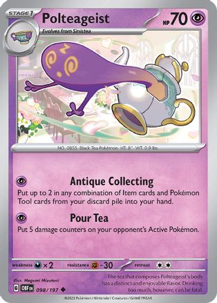Polteageist (98) Reverse Holofoil - Obsidian Flames