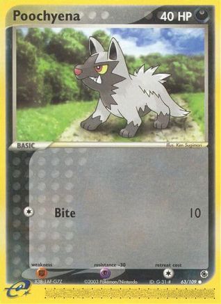 Poochyena (63) Reverse Holofoil - Ruby and Sapphire
