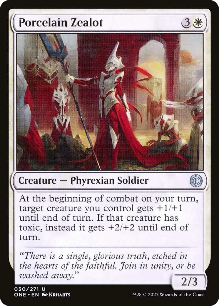 Porcelain Zealot (030) - Phyrexia: All Will Be One Foil