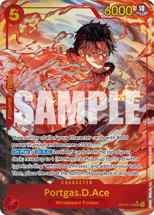 Portgas.D.Ace (Alternate Art) (OP16-118) Foil