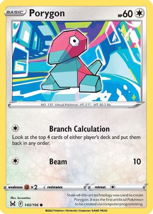 Porygon (140) Reverse Holofoil - Lost Origin