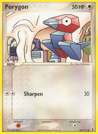 Porygon (80) Reverse Holofoil - Delta Species