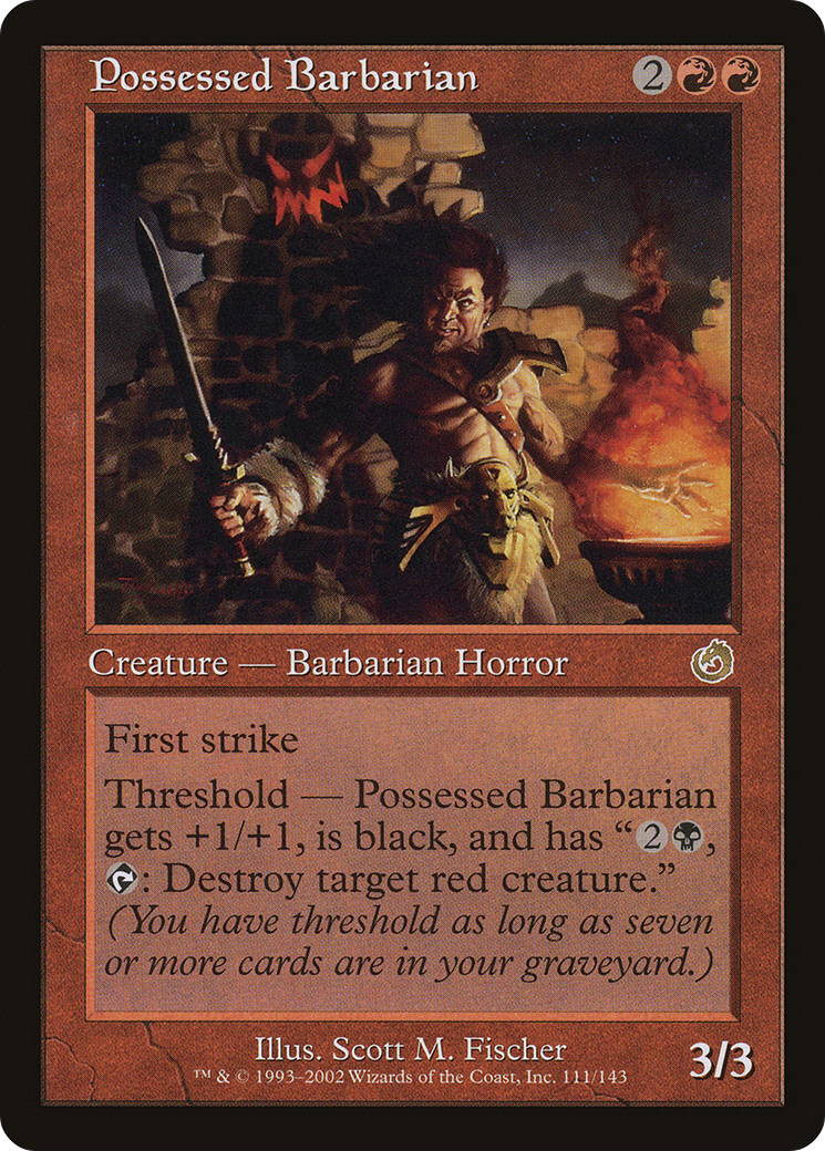 Possessed Barbarian (111) Foil - Torment