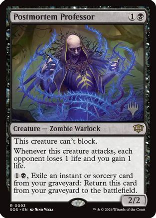 Postmortem Professor (Promo Pack) (093) Foil - Secrets of Strixhaven