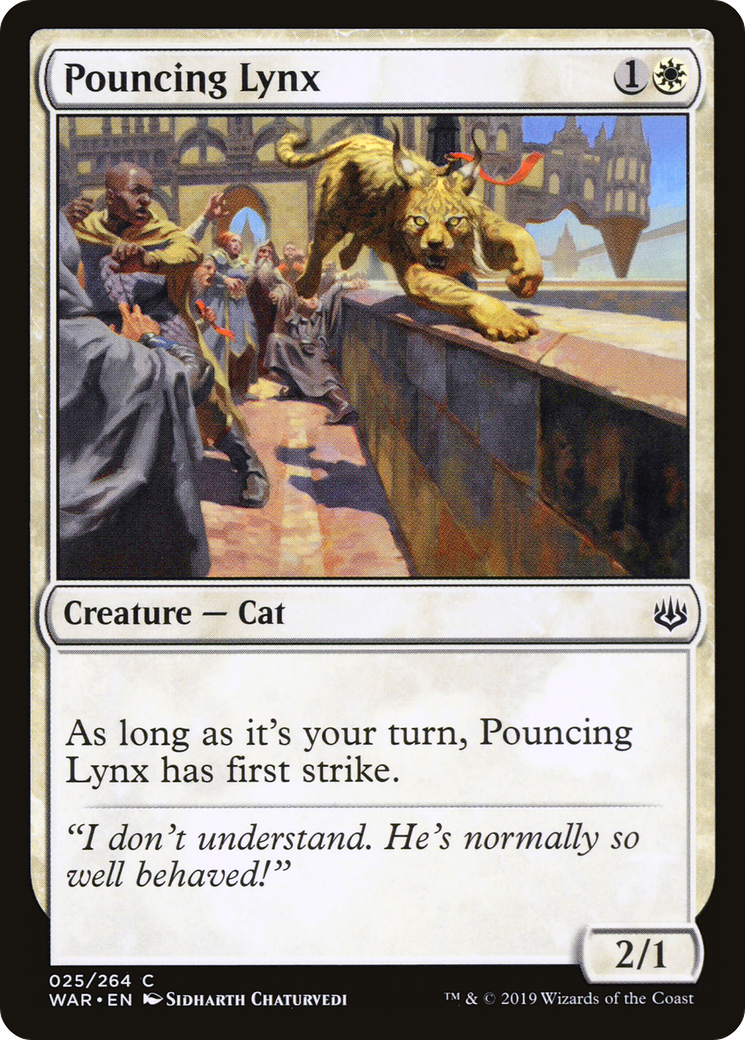 Pouncing Lynx (025) - War of the Spark Foil