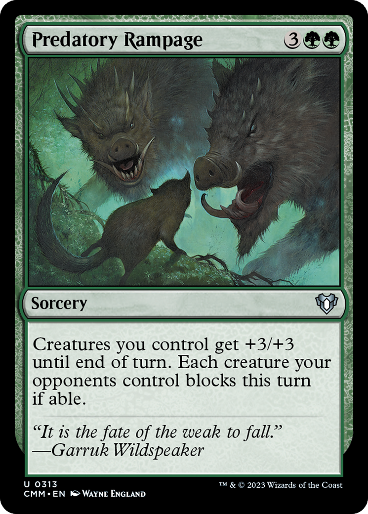 Predatory Rampage (313) - Commander Masters