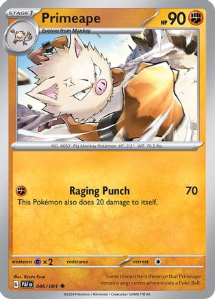 Primeape (46) Reverse Holofoil - Paldean Fates