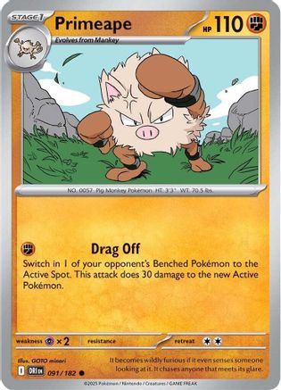 Primeape (91) Reverse Holofoil - Destined Rivals