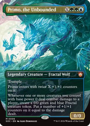 Primo, the Unbounded (Borderless) (006) Foil - Commander: Secrets of Strixhaven