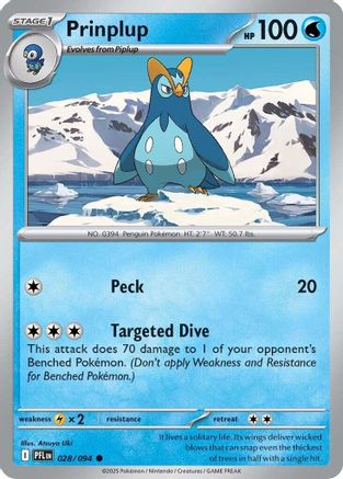 Prinplup (28) Reverse Holofoil - Phantasmal Flames