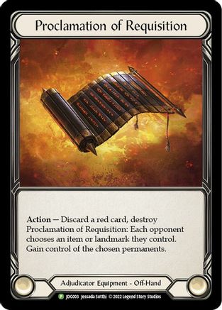 Proclamation of Requisition (JDG003) Cold Foil - Flesh and Blood: Promo Cards